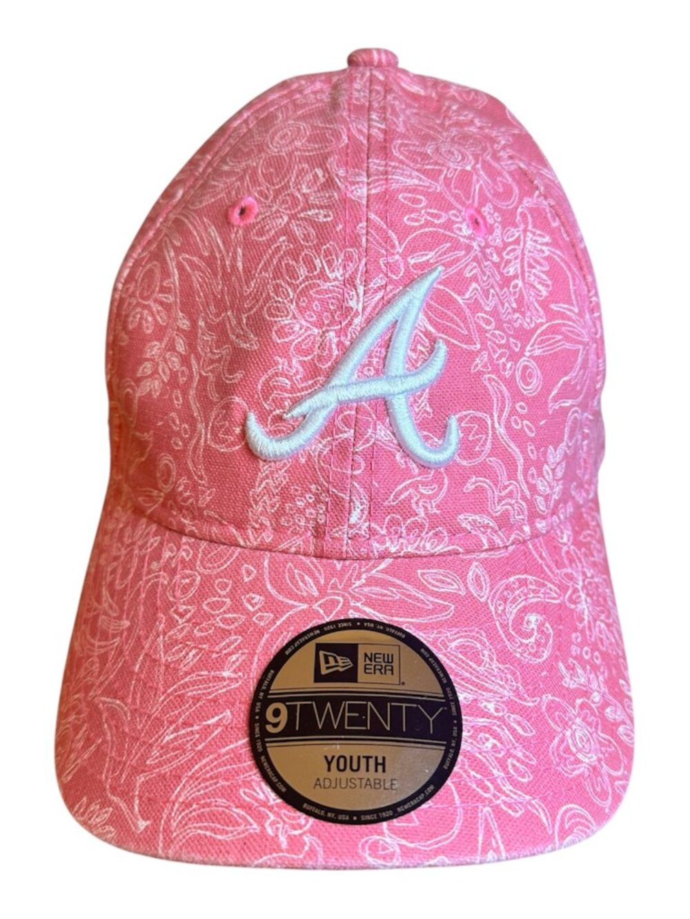Atlanta Braves Baseball Cap Hat Spring Training 2019 Youth Pink Strap Back